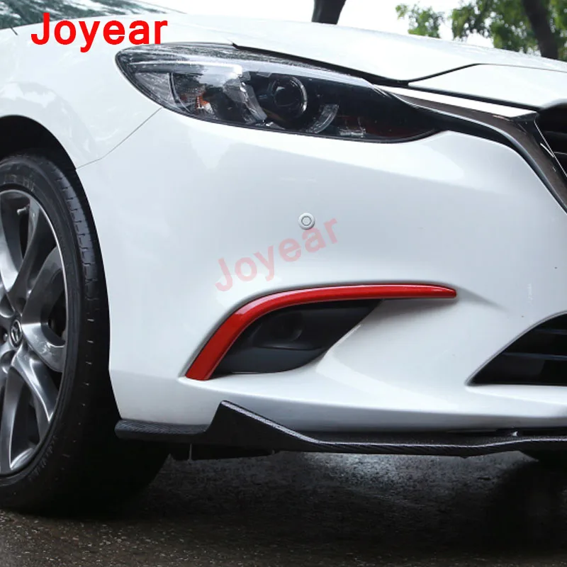 

For Mazda 6 Atenza 2017-2019 Front Fog Lamp Frame Wind Knife Trim Strip Surrounded Guide Plate Anti-collision Accessories