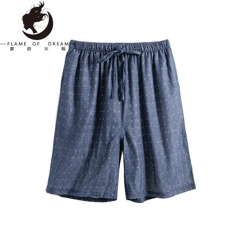 Flame Of Dream Cotton  Pajamas Pants Men's Short  Pants Large Sleep Wear Men 221703
