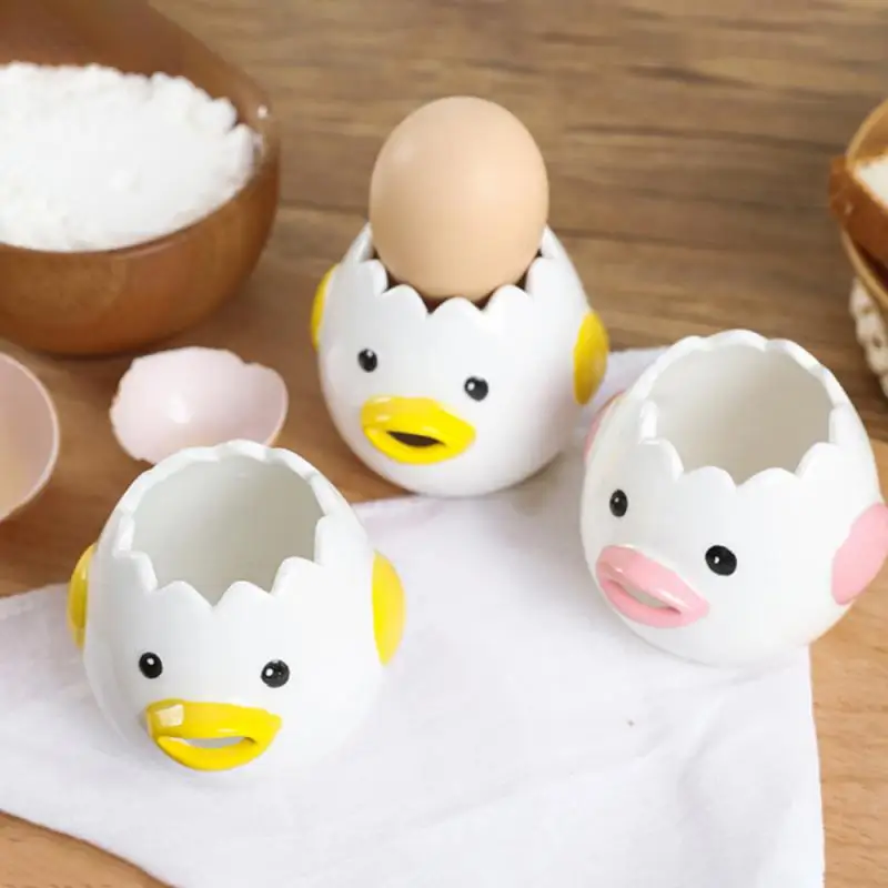 

Cute Chicken Ceramic Egg White Separator Creative Egg Yolk Protein Separator Filter Baking Tools Kitchen Accessories Practical