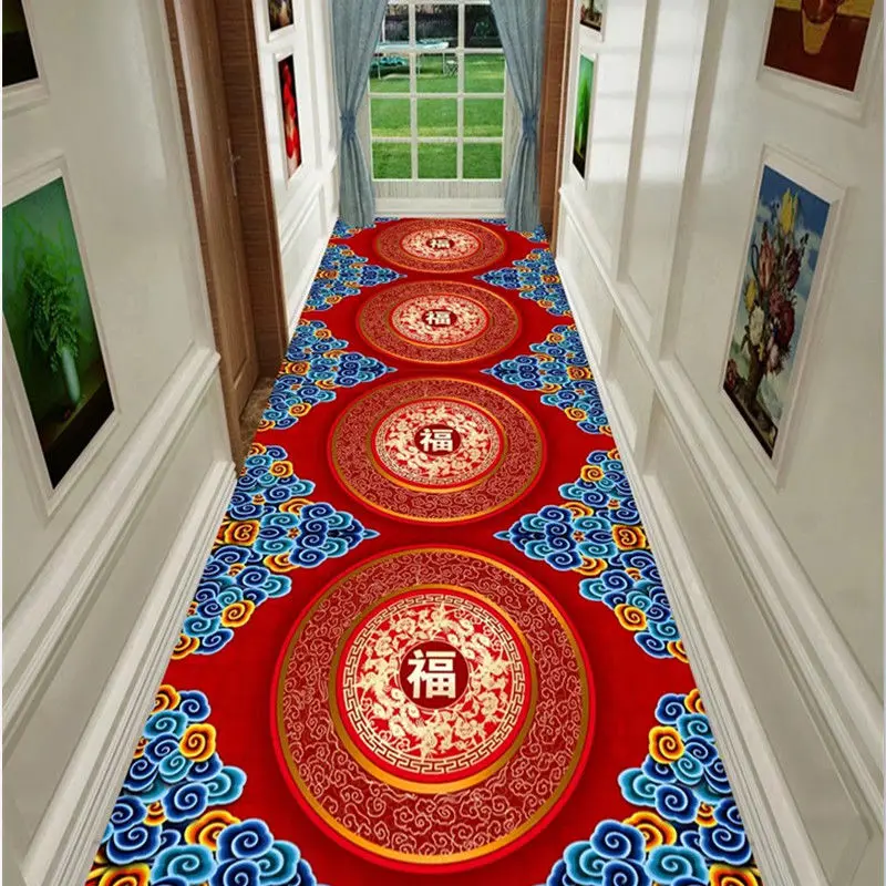 

National Brown Corridor Hallway Carpet Boho Geometric Living Room Area Rug Crystal Velvet Kitchen Bedroom Rug Entrance Door Mat