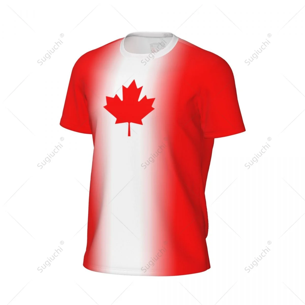 Спортивная сетчатая футболка с флагом Канады для бега велосипеда футбола