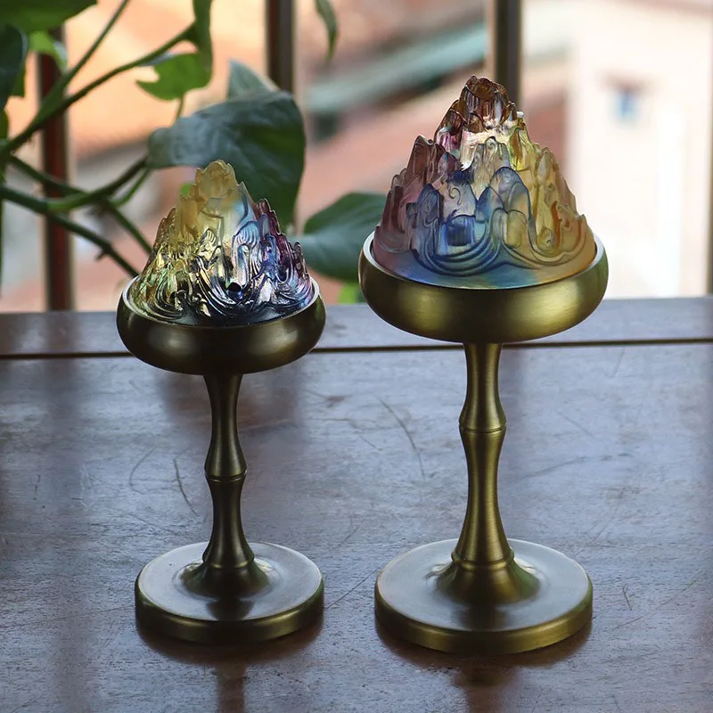 

Colorful Glaze Incense Coil Holder, Cone Incense Coil, Waterfall, Home Stove Supplies, Gift