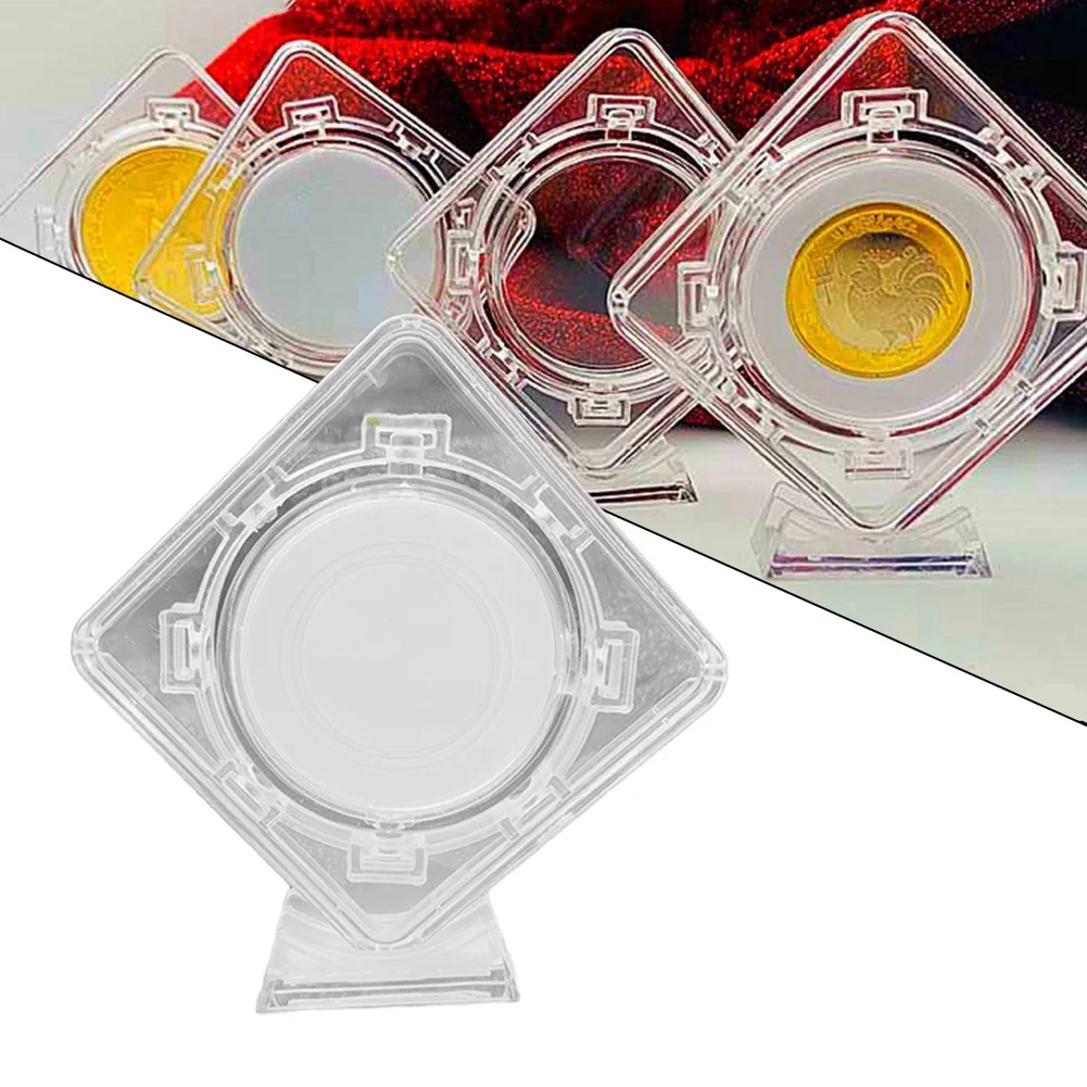 1 шт. 60x10 мм акриловая витрина для монет прозрачная коробка защитная памятной