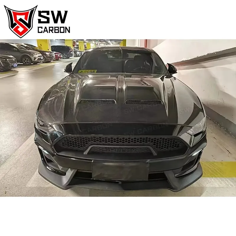 Капот из углеродного волокна Shelby Super Snake Style для Ford Mustang 2018-2022, автомобильный капот, передняя крышка клапана двигателя, крышка вентиляционного отверстия, Bodykit (art.: 3920cfcd6553c) - 3920cfcd6553c
