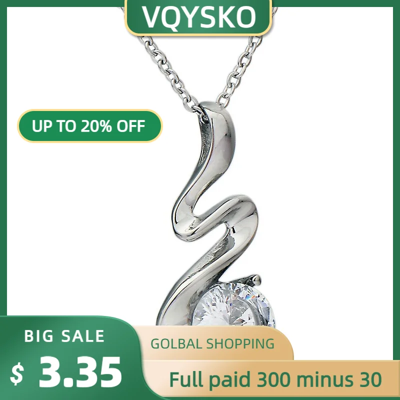 

Women Jewelry Classic Stainless steel Necklace Austrian Cubic Zirconia Pendant Necklaces collares Wholesale
