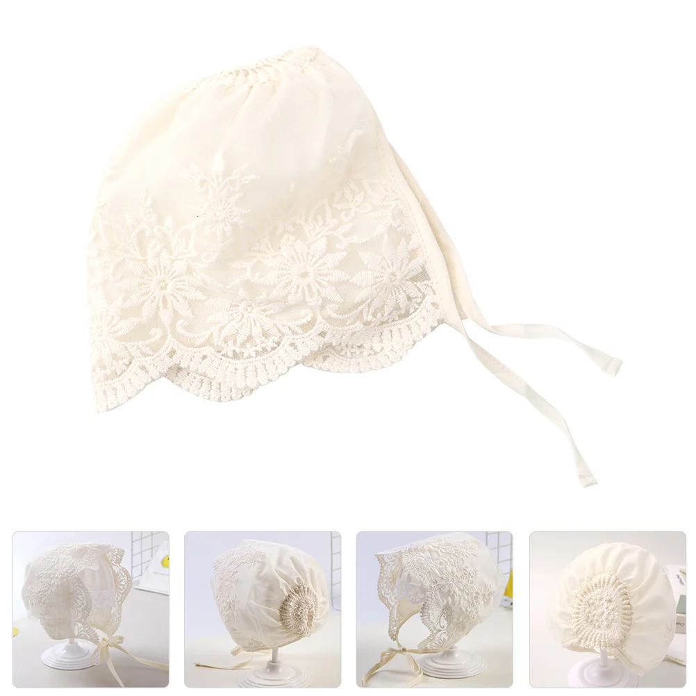 

Hat Baby Bonnet Sun Lace Lacy Newborn Girl Eyelet Adjustable Protection Cotton Sunhat Toddlers Summer Cap Infant Beanie