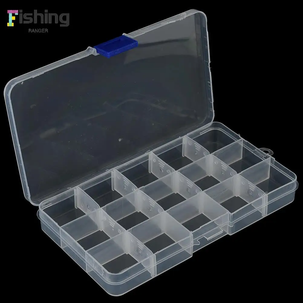 

15 Compartments Fishing Fish Hook Bait Lure Box Tackle Storage Container Case