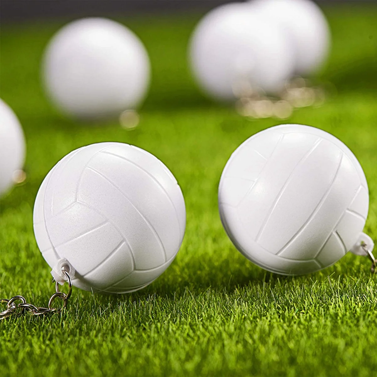 24 упаковки белых брелоков для волейбола брелоки с имитацией стрессового мяча