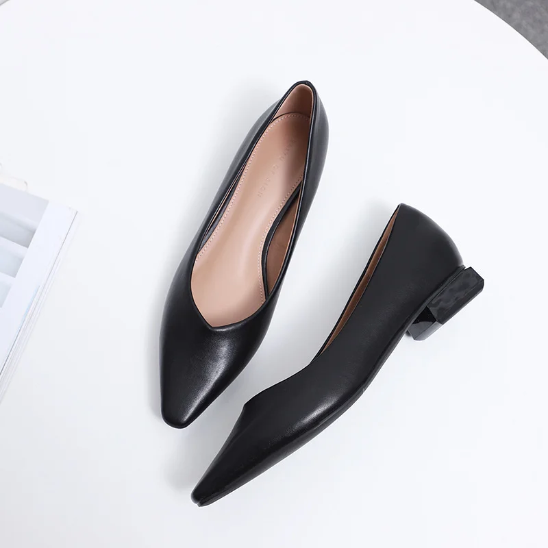 Hot Women Pointed Toe Shallow Flats Woman Ballerina Slip on Moccasins Microfiber Leather Shoes Solid Low Heels Loafers