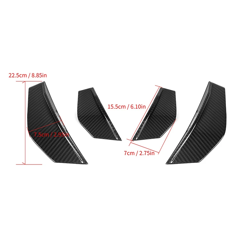 4 шт. передний бампер из углеродного волокна для BMW F87 M2 M2C 2015-2022