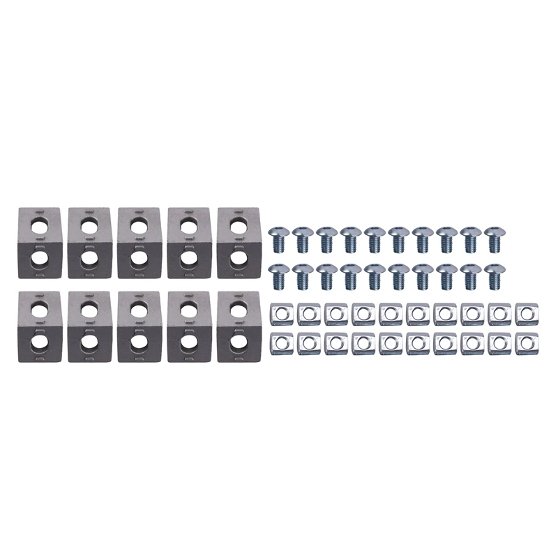 

Fashion50Pcs Corner Bracket 2020 Series Aluminum Profile Connector Set for 6mm Slot Aluminum Profile Accessories