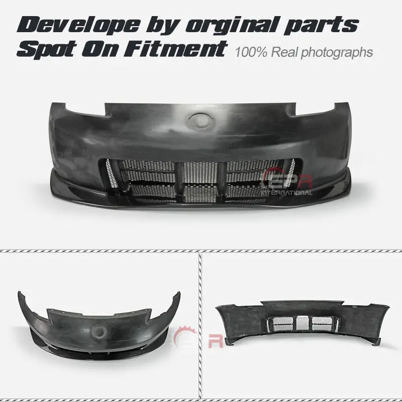 

For Z33 350Z NIV3 Style Carbon Fiber + Fiber Glass Front Bumper Body Kit