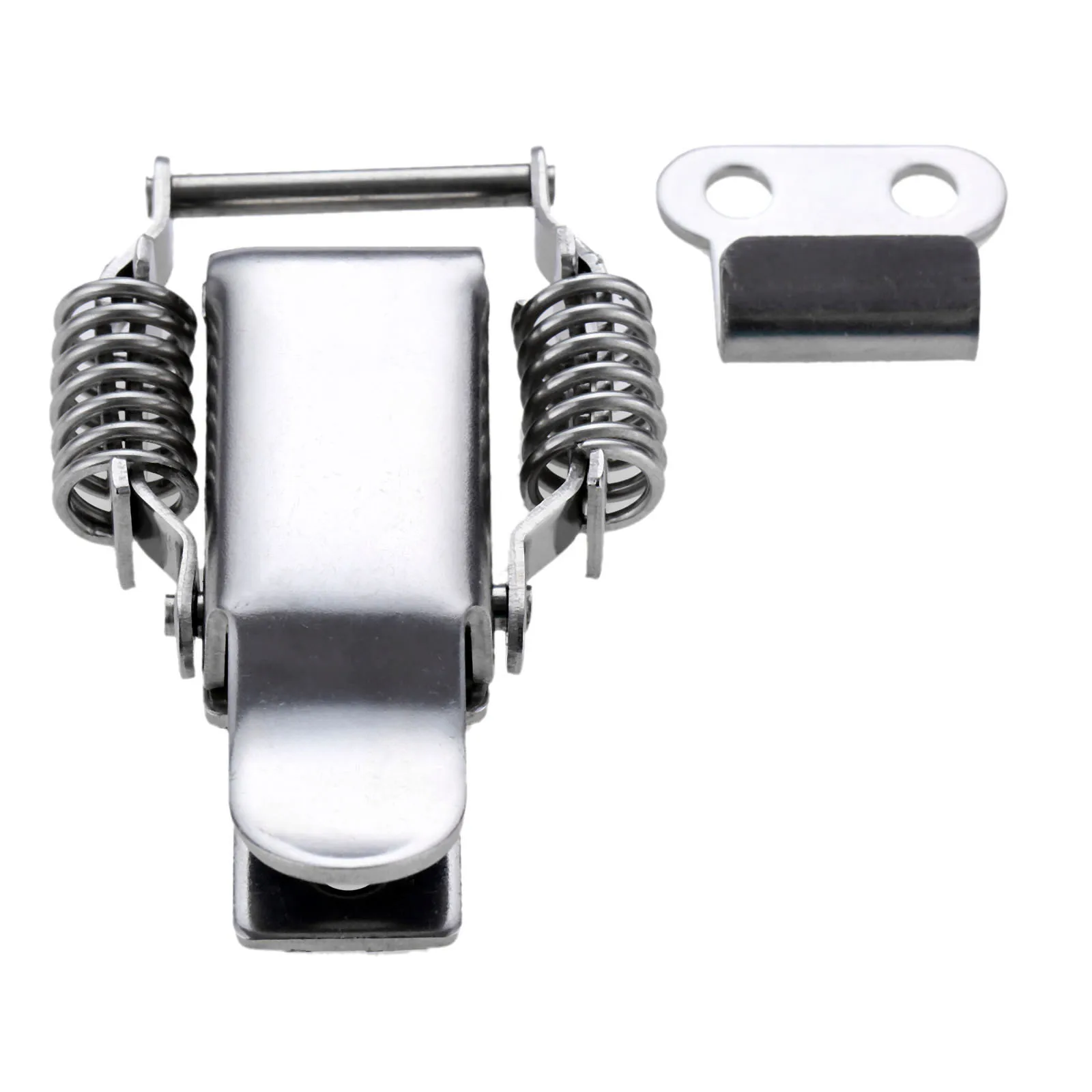 

1Pc 90*46mm Stainless Steel Spring Latch Buckle Cabinets Latch Tool Boxes Buckle Lockers Fishing Box Hasp Home Hardware Durable