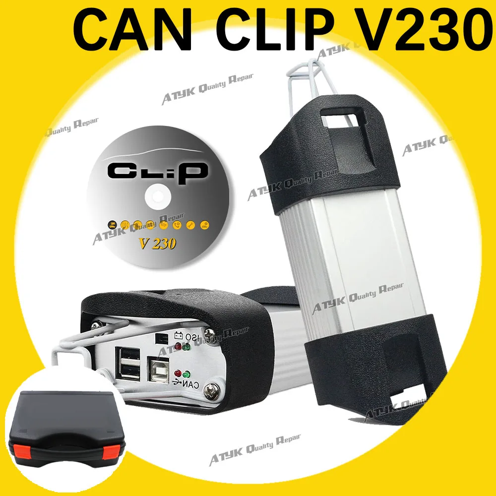 Re-nault автомобили CanClip V230 obd2 сканер инструменты для проверки автомобилей CAN Clip 230