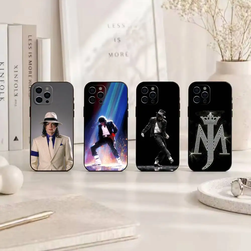 Фото Чехол для телефона Pop King M-Michael Jackson для iPhone 17, 16, 15, 14, 13, 12, 11, Pro, Max, Plus, Air, X, XS, XR, SE, мягкий черный (один) №1
