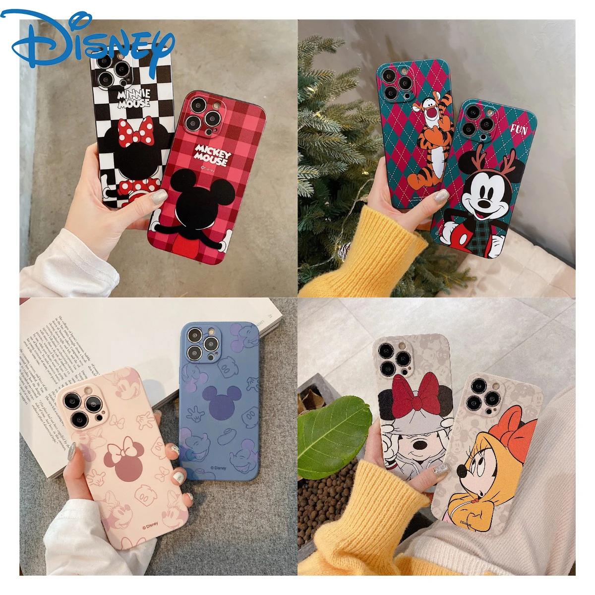 

Чехол с Микки и Минни для iPhone 13, 12, 11 Pro, Max Mini, 7, 8 Plus, XS, Max, XR, X, SE 2020, милый мультяшный чехол Kawii, оболочка, Чехлы, чехол для телефона