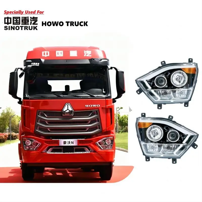 Фото Оригинальное качество Sinotruk Hohan NJ17 Truck (левая и правая) фара-WG9525720025/WG9525720026 Передняя фара №1