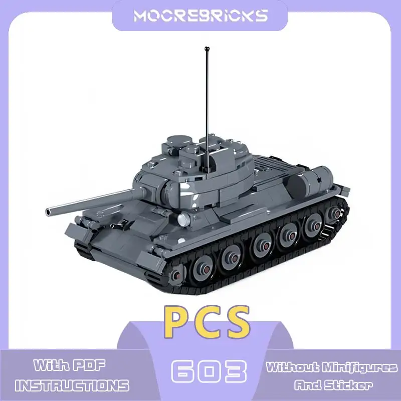 Коллекционная серия T-34-85 Tank строительные блоки средняя артиллерия модель