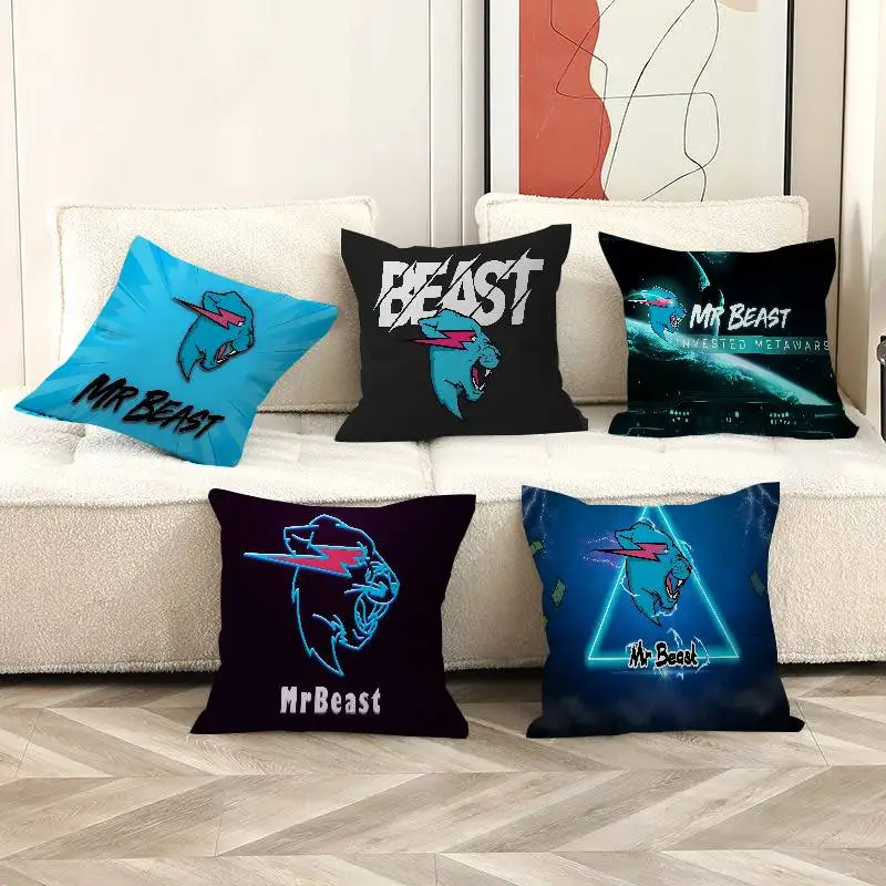 Фото Чехол для подушки Individual Creato Mr-B-Beast, чехол для автомобильной подушки, чехол для дивана, автомобиля, рождественский подарок, 40x40 см, 45x45 см №2