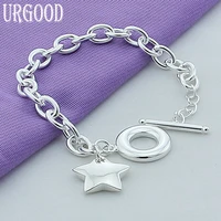 925 sterling silver star pendant bracelet for women party engagement wedding gift fashion jewelry