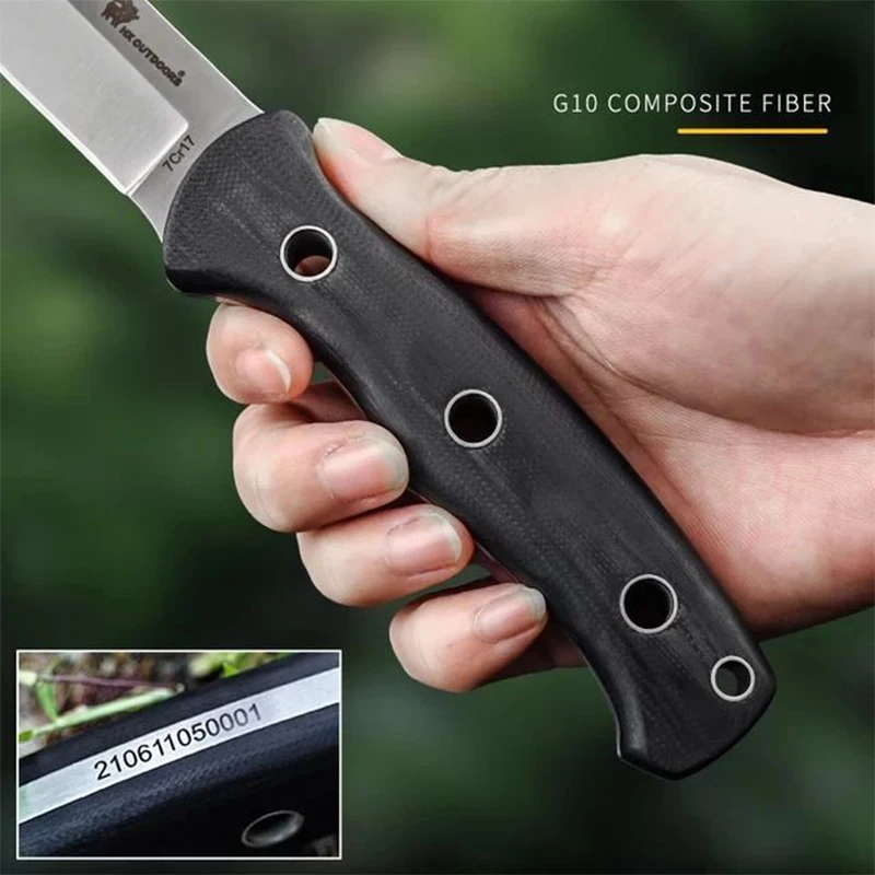 Клинок крокодил Hando 7CR17 уличный прямой нож для кемпинга охоты выживания в дикой