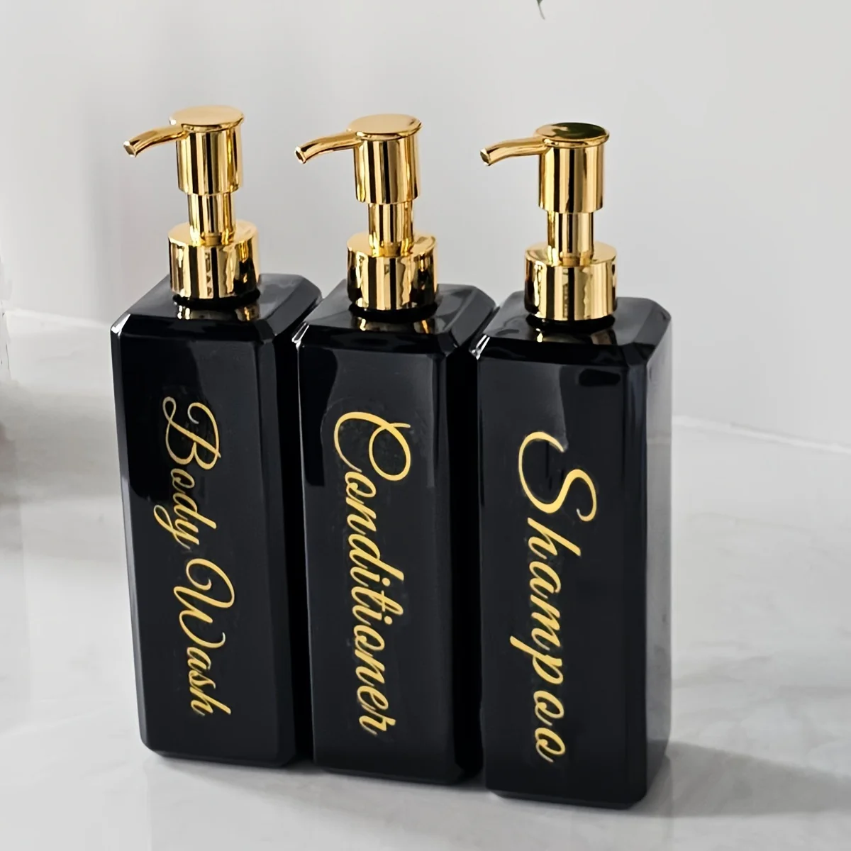 3 шт. флаконы с насосом для шампуня кондиционера мытья тела удобный контейнер