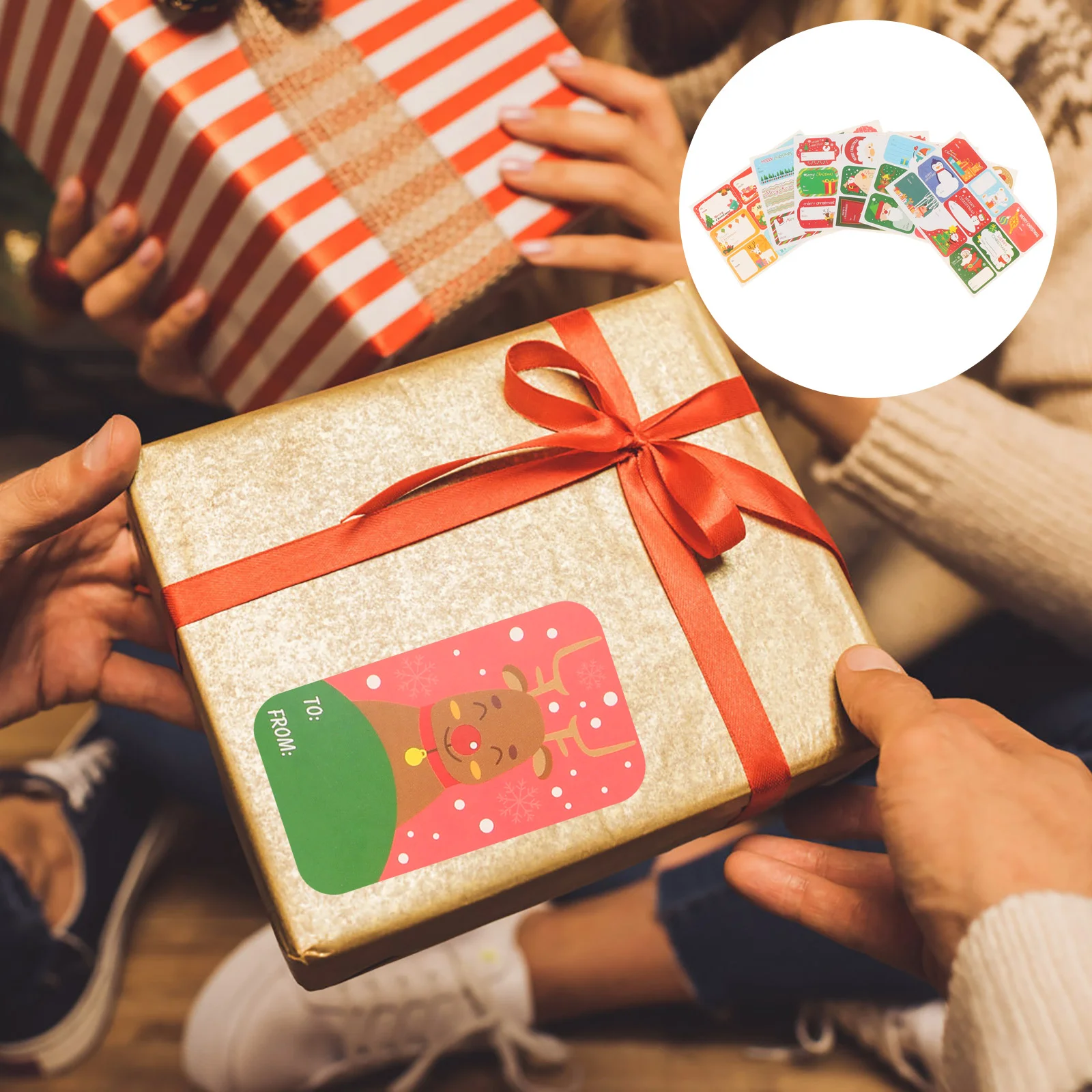 

Christmas Sticker Holiday Labels Gift Stickers Sealing Name Tags Self Adhesive Package Wrapping Presentdecorative Packaging