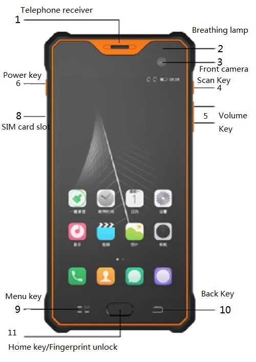 

Android HF Handheld RFID Reader With Barcode QR Code .