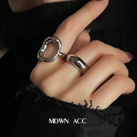 fmily minimalist 925 sterling silver personality geometric hollow ring fashion hip hop all match jewelry for girlfriend gifts