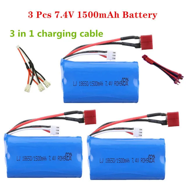 Аксессуары Аккумулятор для радиоуправляемого автомобиля WLtoys A959 7 4 В 1500 мАч / 3000