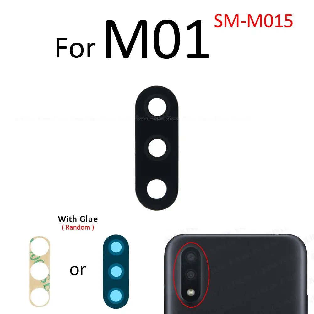 2pcs\lot Back Rear Camera Glass Lens With Adhesive Sticker For Samsung Galaxy M01 Core M11 M21 2020 M31 M51 Replacement Parts