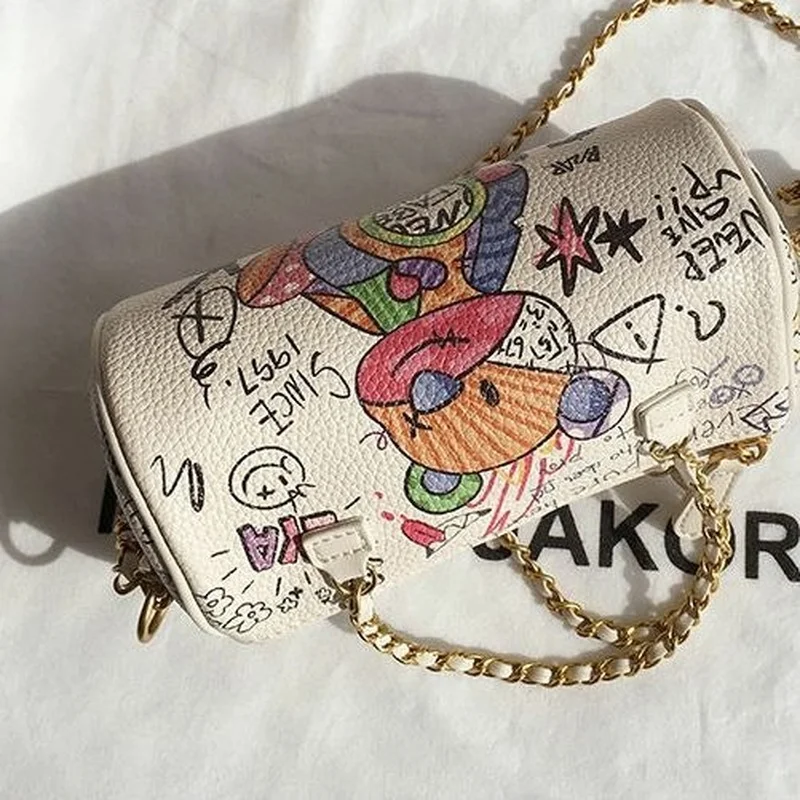 2022 Street Design Boston Bags Fashion Women Handbags for Crossbody Shoulder Bag with Metal Chain