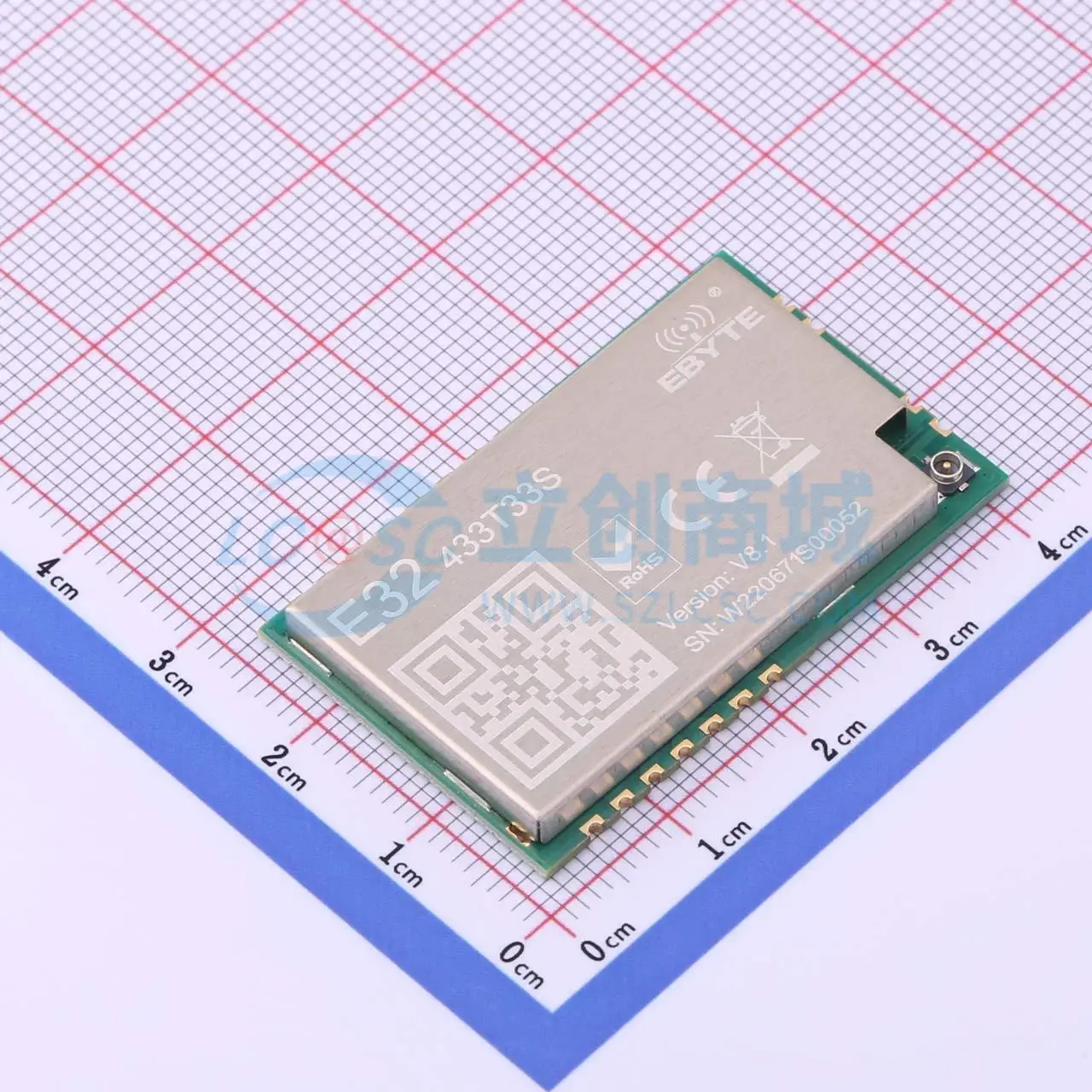 1 шт. E32-433T33S SMD 40,5x25 мм 34 дБм TTL LoRa беспроводной радиочастотный модуль приемопередатчика (art.: 3920dc09a2a00) - 3920dc09a2a00