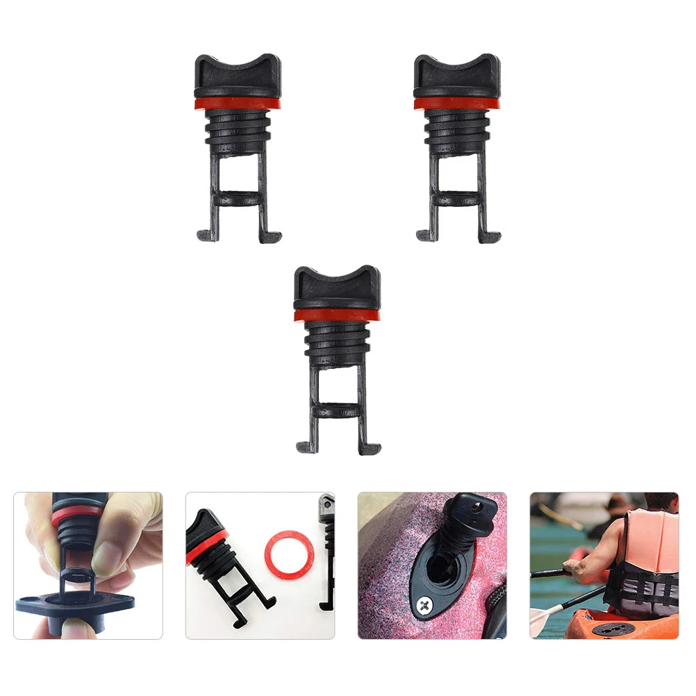 

3 Pcs Yacht Kayak Drain Plug Marine Accessories Boats Scupper Stopper Nylon Hull