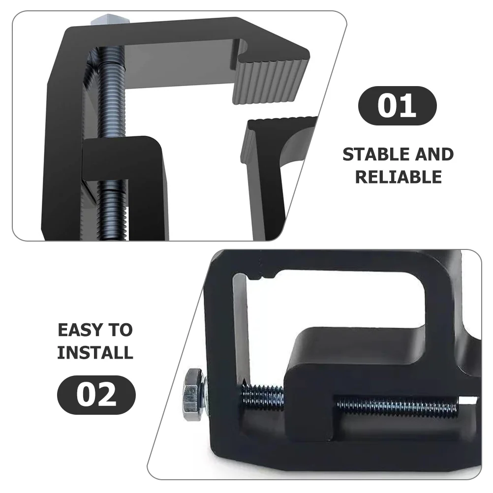 4 шт. фиксированный монтажный зажим для грузовика на крышу кемпера (черный)