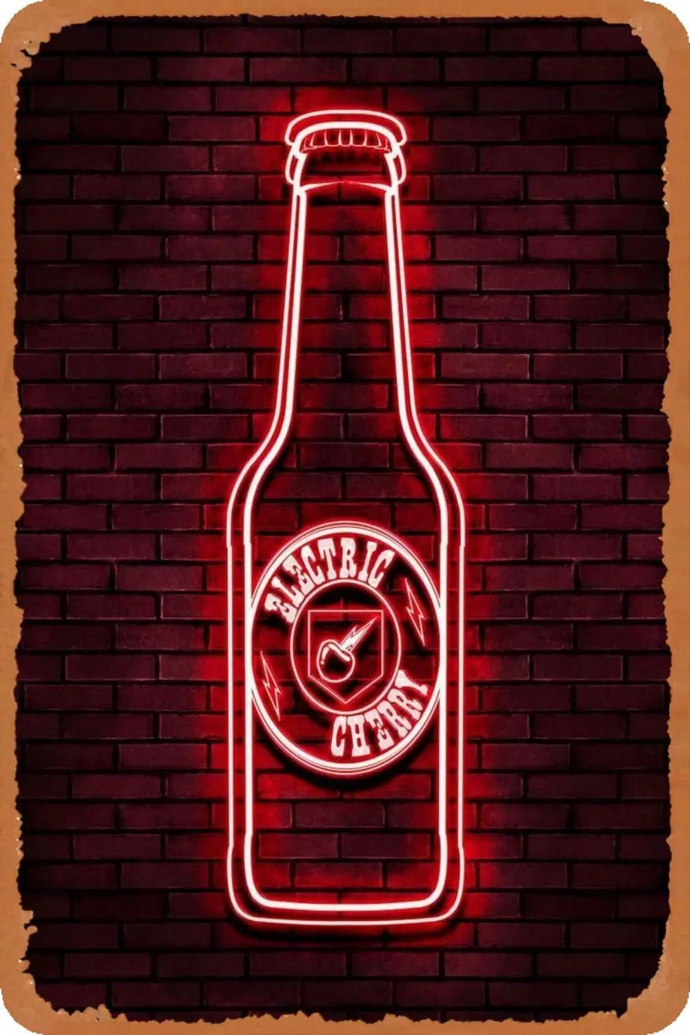 Электрическая неоновая стена Perk-a-Cola металлические жестяные знаки 8x12 Декор