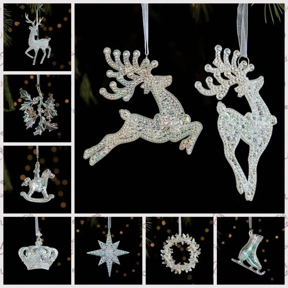 Лось/корона/конфеты/крыло Рождественская елка акриловая подвеска Красочная