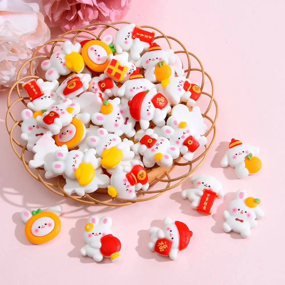 

New Mini Cartoon Cute Animal Rabbit Flat Back Resin Scrapbook DIY Material Embellishments Charm Accessories