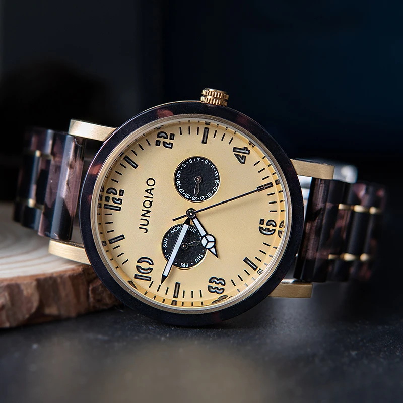 2023 mens watch Ladies Trendy Sandalwood Quartz wrist watches for men fashion quartz wristwatches wooden Clock reloj hombre