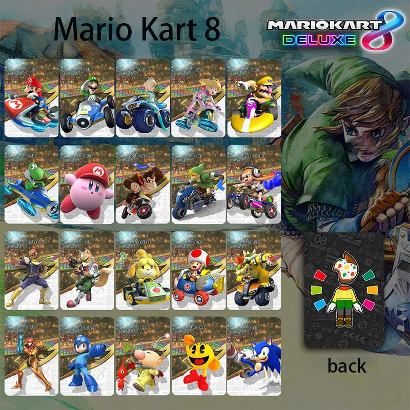 

Mario Kart 8 Amiibo Card Full Set of 20 Linkage Cards Unlock Limited Clothing All Editions Are Universal. Superior Quality Gift