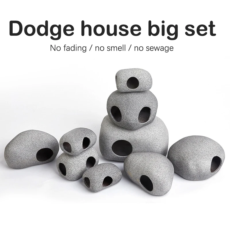 

Pottery Fish Tank Cave Stone Landscaping Decoration Ornaments Purple Clay Pot Shrimp Shelter Breeding Tank Aquarium Supplies