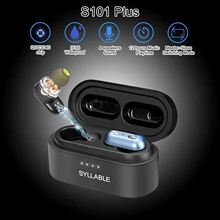 Original SYLLABLE S101 Plus Fit for BT V5.2 bass earphones wireless headset of QCC3040 Chip S101 Plus Volume control earbuds