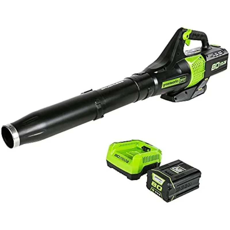 

80V (145 MPH / 580 CFM / 75+ Compatible Tools) Cordless Brushless Axial Leaf Blower, 2.5Ah Battery and Charger Included