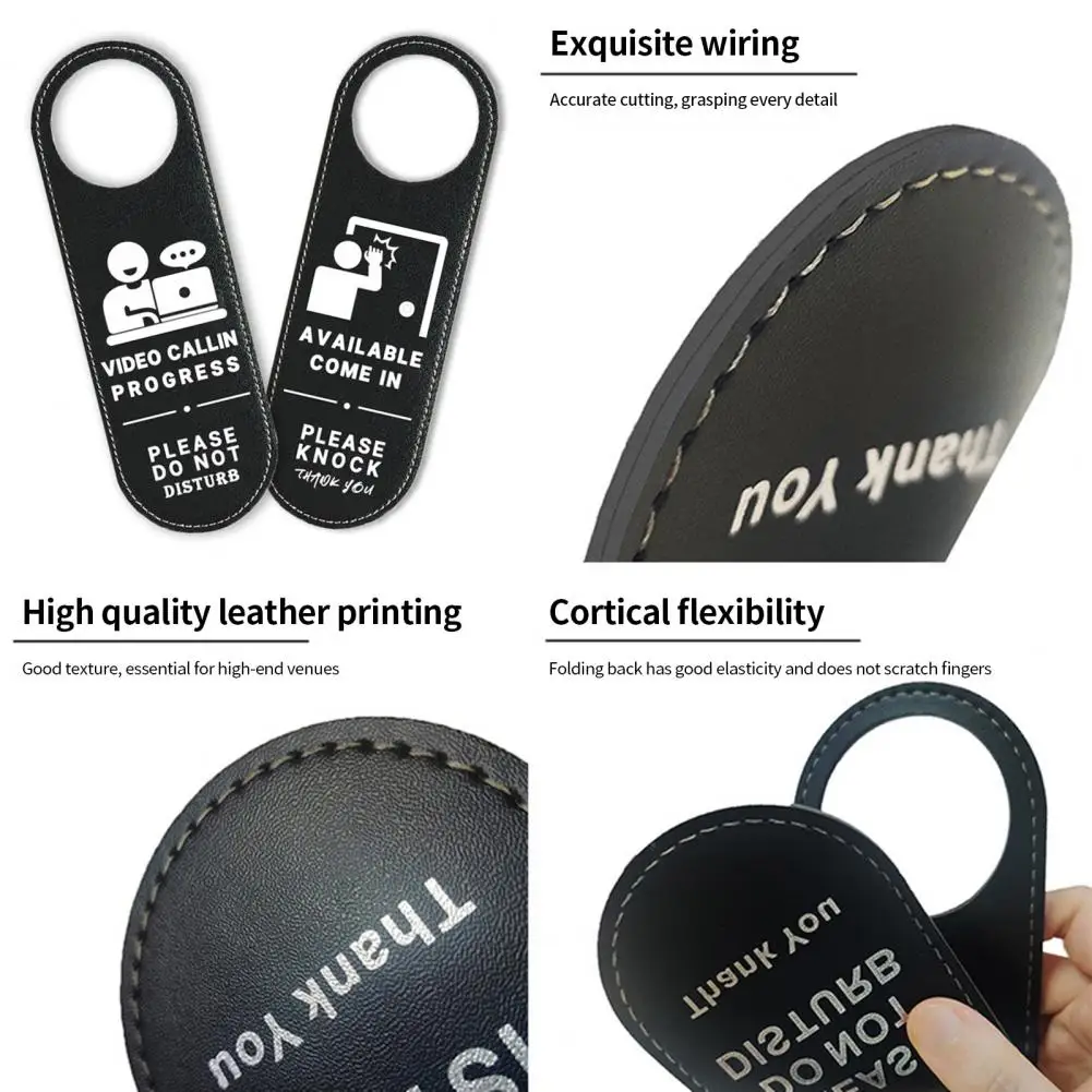 

Customizable Door Sign Double-sided Office Door Signs Boost Productivity with Video Calling Progress Business Reminder Signs