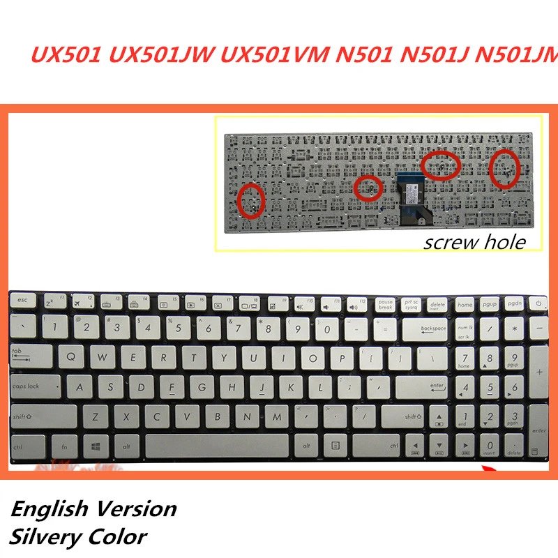 Клавиатура для ноутбука Asus UX501 UX501JW UX501VM N501 N501J N501JM | Компьютеры и офис