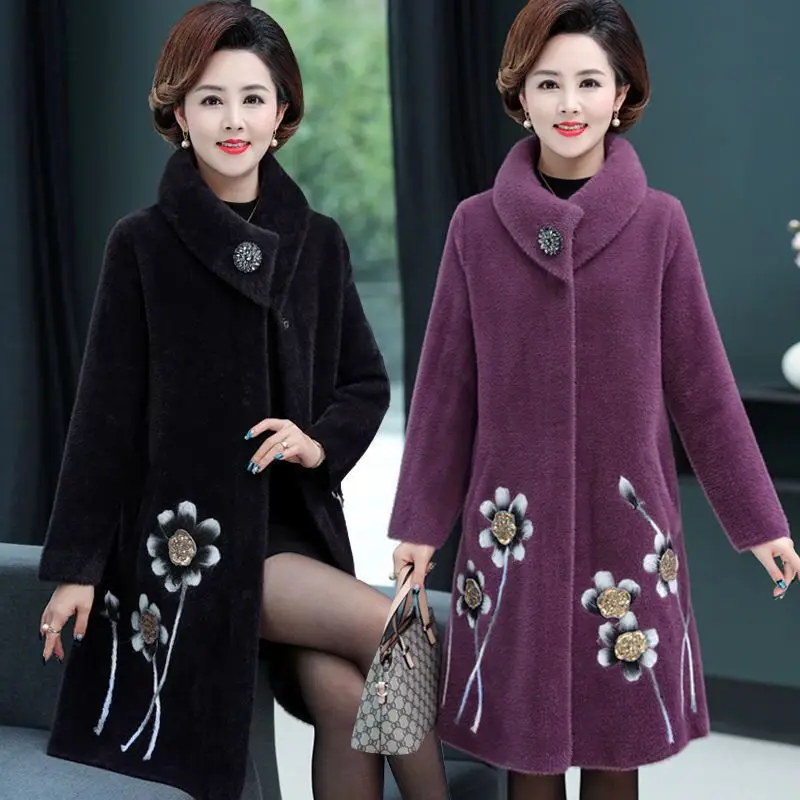2022 Middle-aged and Old People Winter Clothes Cotton Clothes Grandma Thicker Cotton Padded Clothes Mother's Winter Coats T102