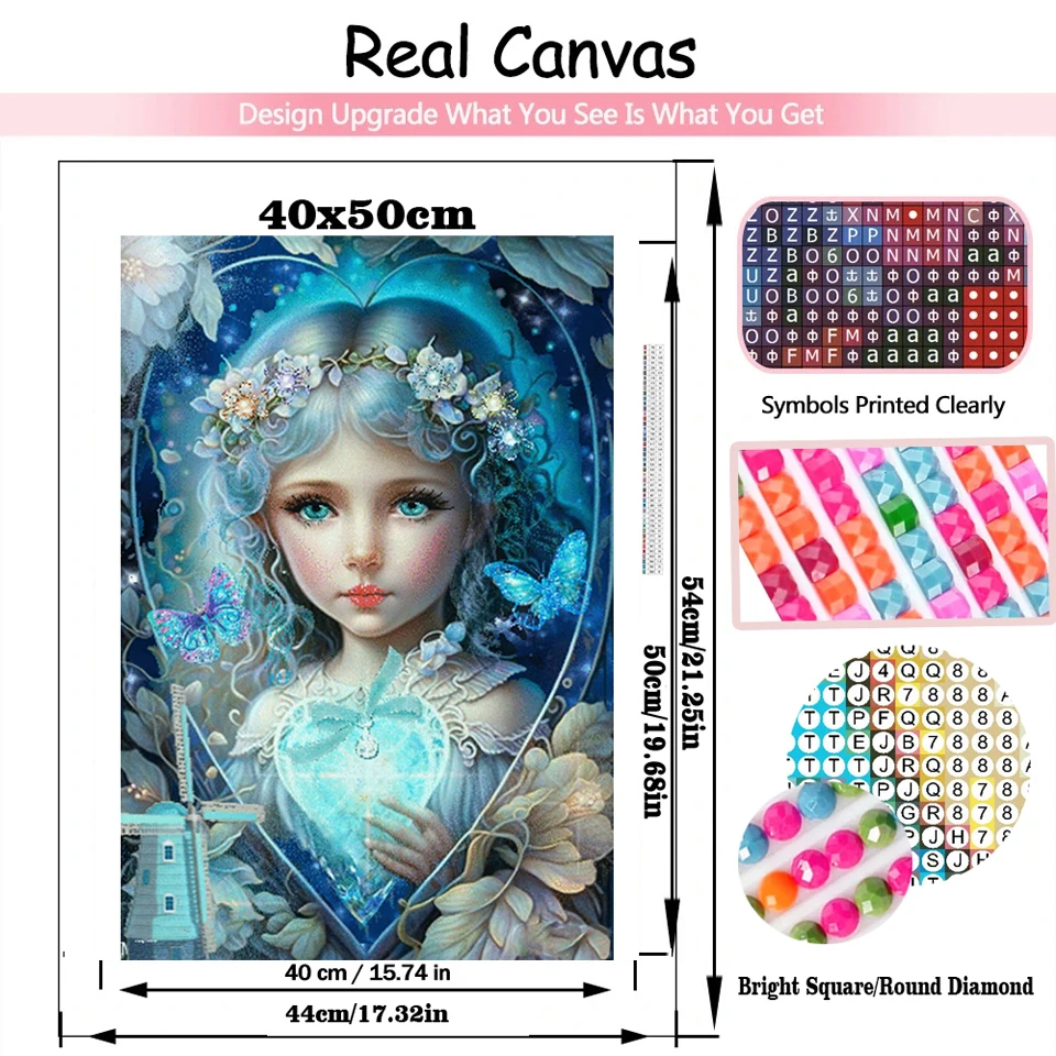 Набор для алмазной живописи сделай сам мультяшная девушка полный круг