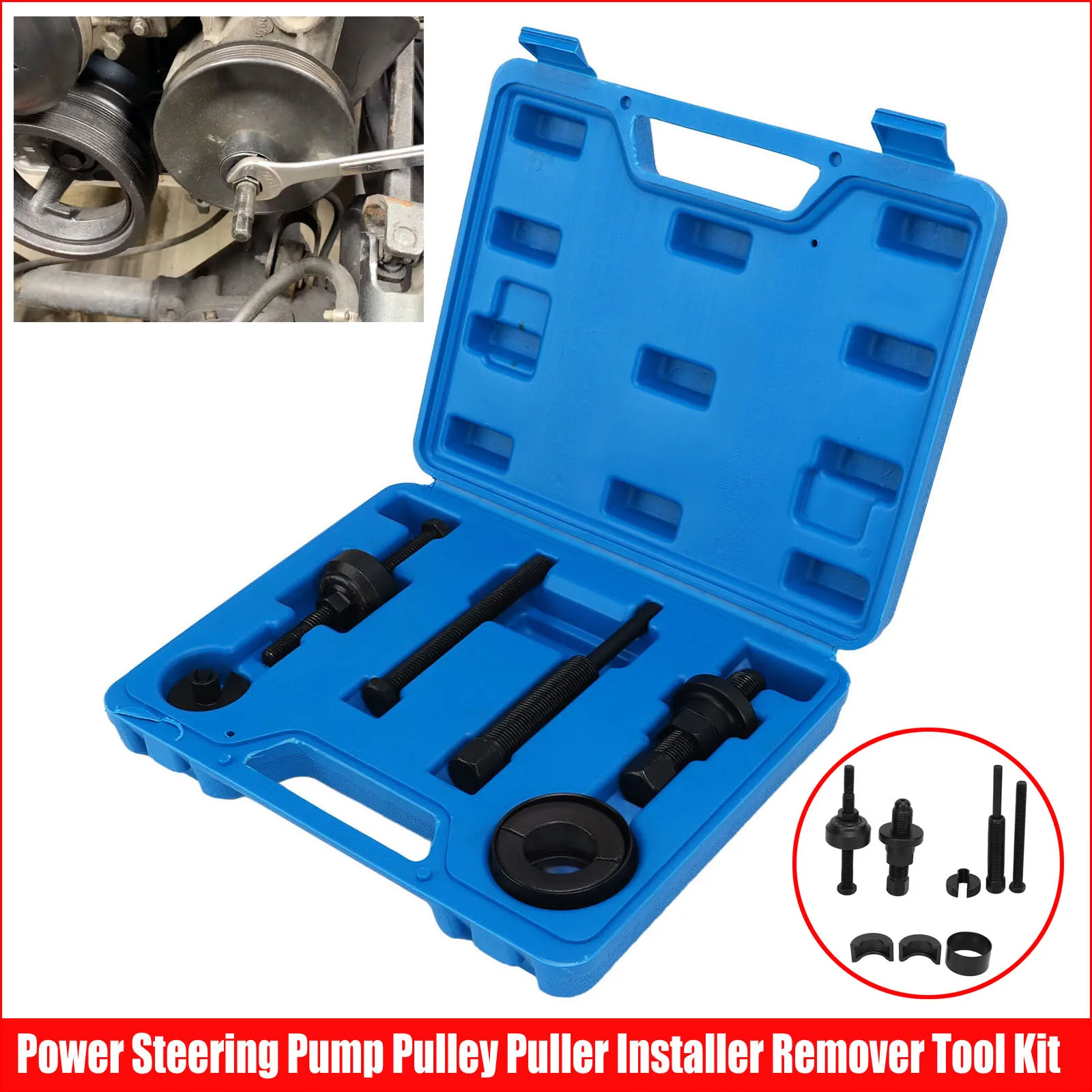 6 комплектов инструментов с колесами силовой рулевой насос колесо монтажный