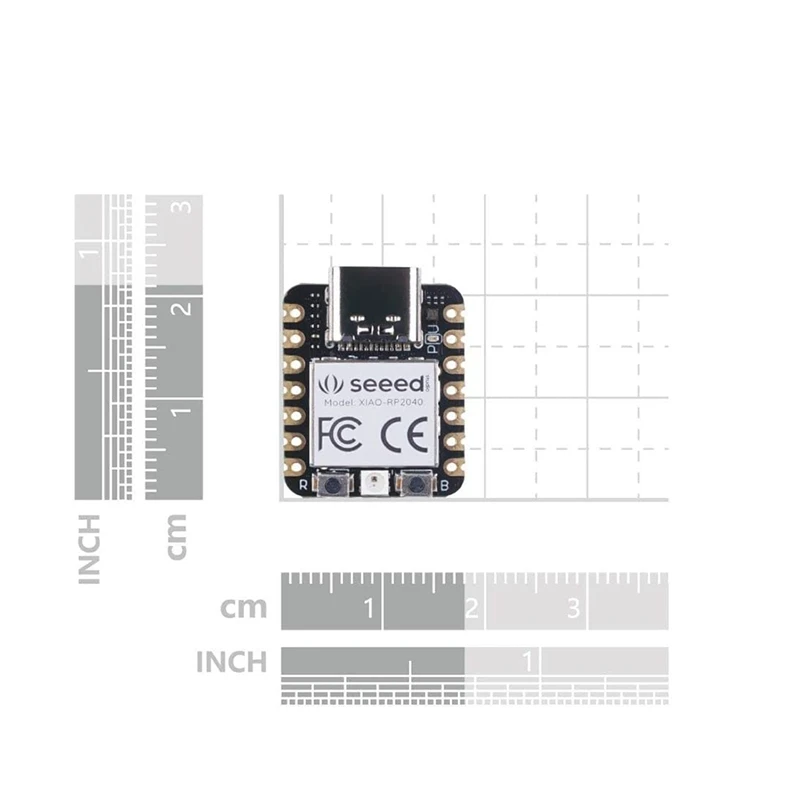 Фото Микроконтроллер Seeeduino XIAO RP2040, с двухъядерным процессором ARM Cortex M0 +, для Arduino, MicroPython №2