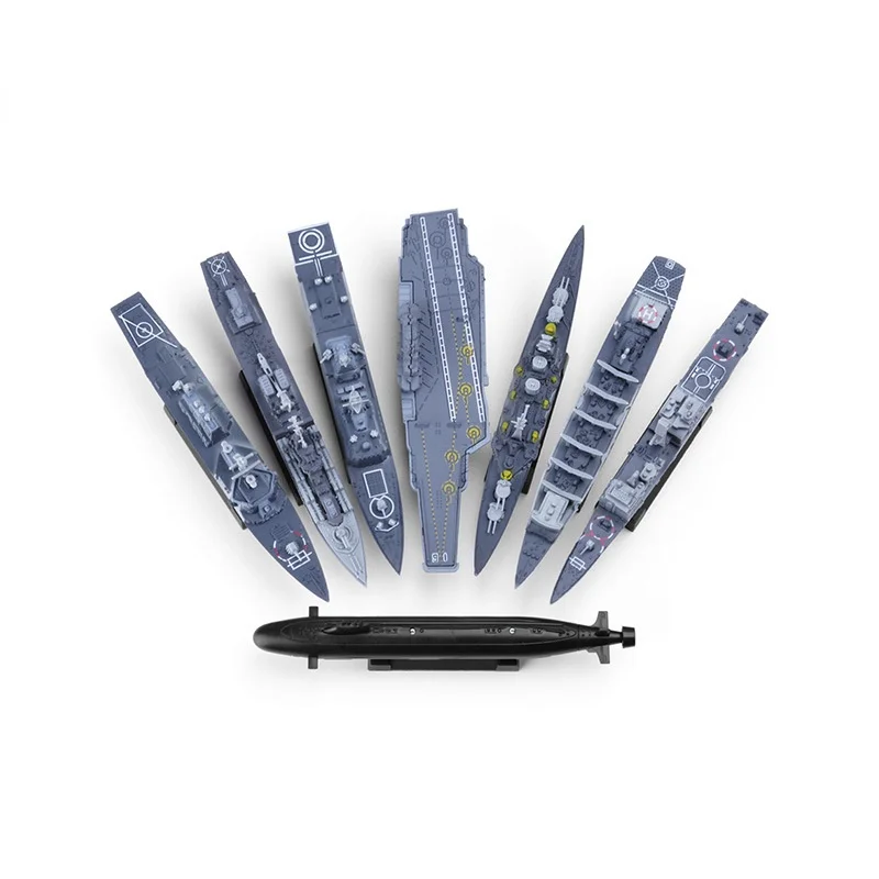 

8PCS/Set Cruiser Frigate Submarine Warship Glueless Block Building Puzzle Toy
